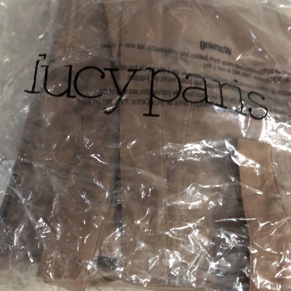 LUCY PARIS FAUX LEATHER PANTS PAPER-BAG PANTS SZ Sm bin 32 - Picture 8 of 9